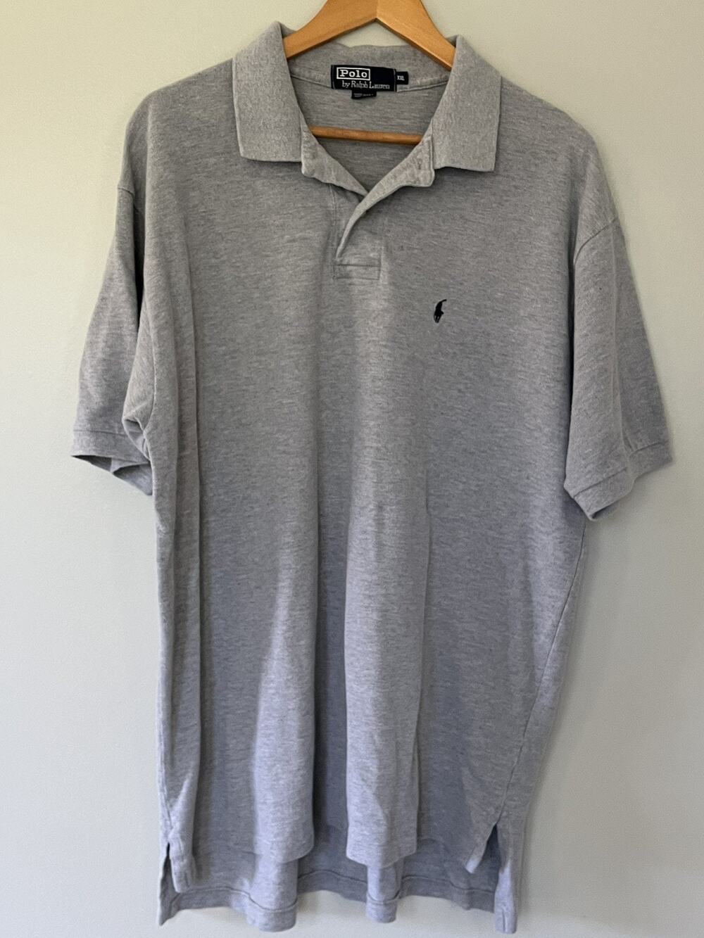 Vintage 80s/90s Ralph Lauren Polo Shirt Mens XXL Gray Cotton USA